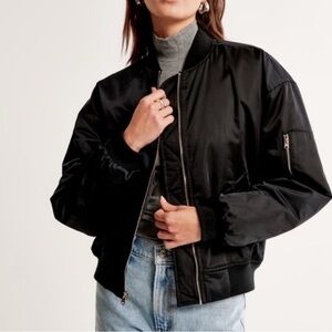 Abercrombie & Fitch Black Bomber Jacket